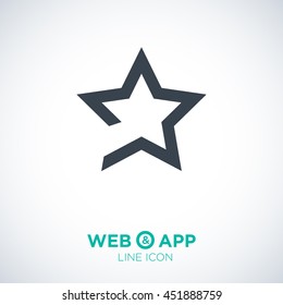 star icon. Leader, winner, boss, rank, medal, sport logo, competition, sky symbol, astrology, military, troops. Isolated minimal single flat icon in black and white colors.