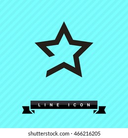 star icon. Leader, winner, boss, rank, medal, sport logo, competition, sky symbol, astrology, military, troops. Isolated minimal single flat icon in black and white colors.