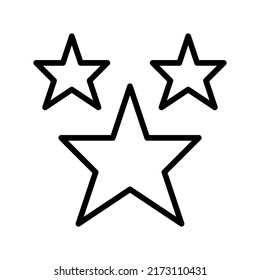 Star Icon. Line Art Style Design Isolated On White Background