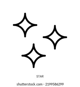 star icon. Line Art Style Design Isolated On White Background