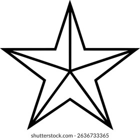 Star Icon Line Art Vector Illustration for Rating Systems and Favorite Selections