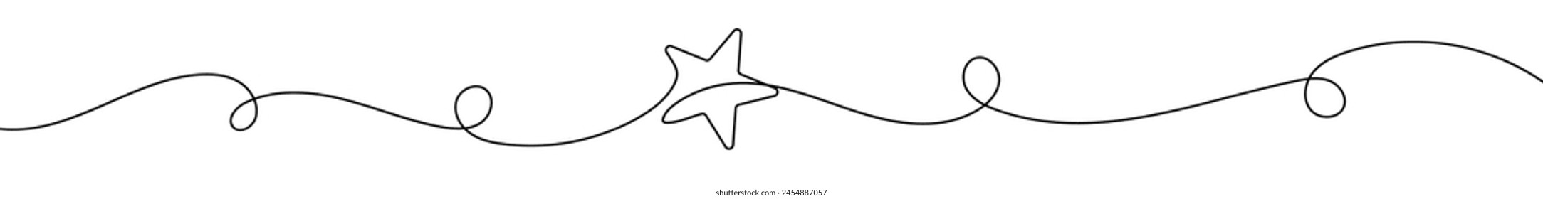 Star icon line continuous drawing vector. One line star icon vector background. Star icon. vector illustration .eps 10