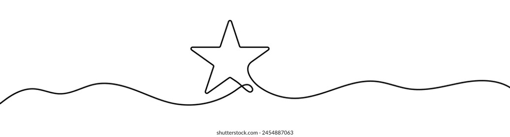 Icono de estrella línea de dibujo continuo Vector. Icono de estrella de una línea de fondo de Vector. Icono de estrella. Ilustración vectorial .eps 10