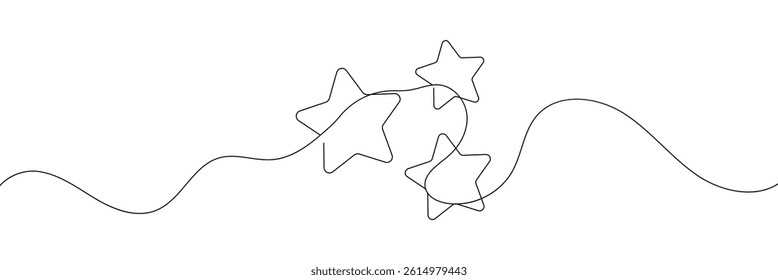 Star icon line continuous drawing vector. One line star icon vector background. Star icon. Continuous outline of a star icon 