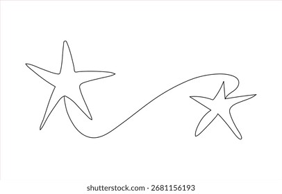 ícone de estrela linha desenho contínuo vetor uma linha ícone de estrela vetor plano de fundo ilustração