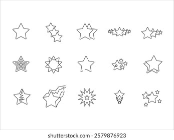 Star icon in line style