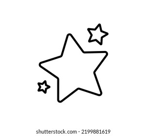 star icon line style. Star line icon. Feedback rating sign. Customer satisfaction symbol. Quality design flat app element..