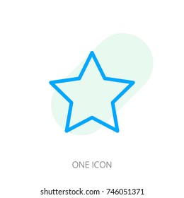 Star icon line style isolated on white background. For your design, logo. Vector illustration.
