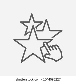 Star icon line symbol. Isolated vector illustration of  icon sign concept for your web site mobile app logo UI design.