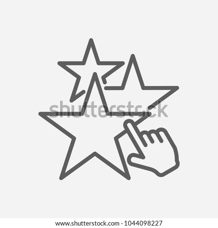 Star icon line symbol. Isolated vector illustration of  icon sign concept for your web site mobile app logo UI design.