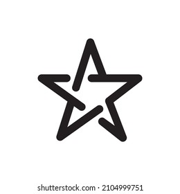 Star icon in line. vector illustration
