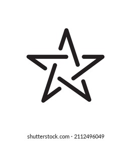 Star icon in line. vector illustration