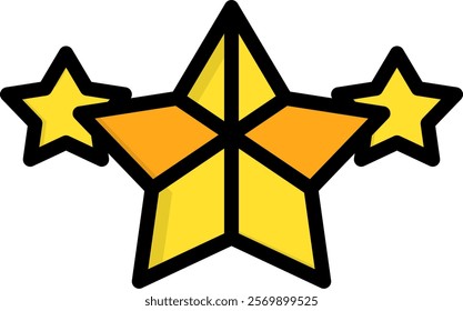 Star Icon Lineal Color Vector Illustration