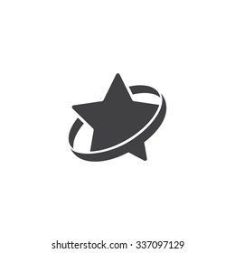 star icon logo with circle swoosh
