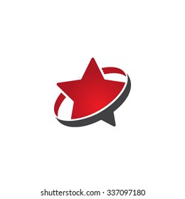 star icon logo with circle swoosh