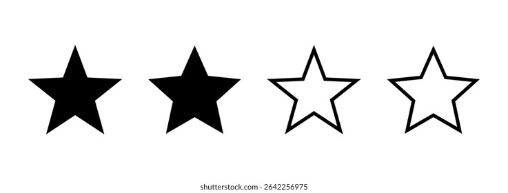 Ícone de estrela logotipo design. sinal de classificação e símbolo. ícone de estrela favorita