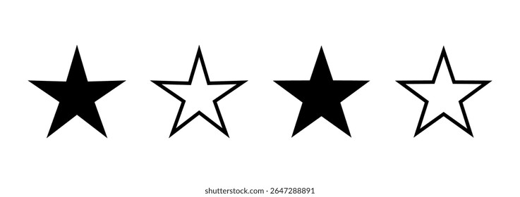 Ícone de estrela logotipo design. sinal de classificação e símbolo. ícone de estrela favorita