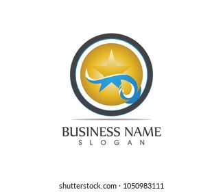Star icon logo design stylized