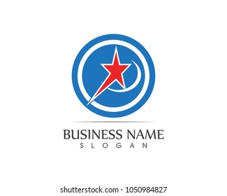 Star icon logo design stylized