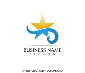 Star icon logo design stylized