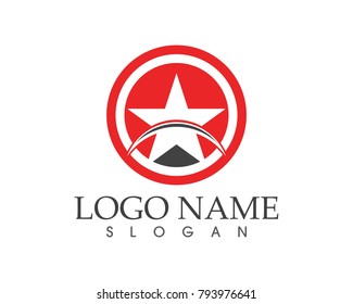 Star icon logo design template