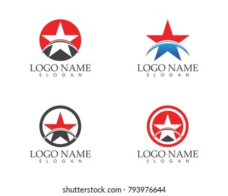Star icon logo design template