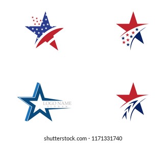 Star icon logo design vector template