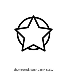 Star Icon Logo Design Vector , Template Logo Simple Business Company Modern Luxury , Emblem Isolated Illustration Outline Solid Background White
