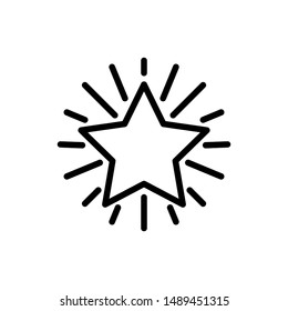 Star Icon Logo Design Vector , Template Logo Simple Business Company Modern Luxury , Emblem Isolated Illustration Outline Solid Background White

