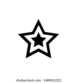 Star Icon Logo Design Vector , Template Logo Simple Business Company Modern Luxury , Emblem Isolated Illustration Outline Solid Background White
