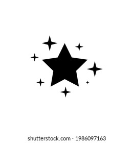 Star icon, logo isolated on white background