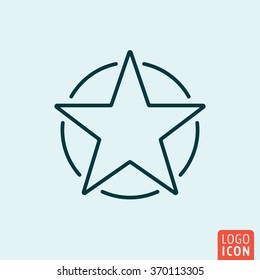 Star Icon logo line flat design. Vector illustration.