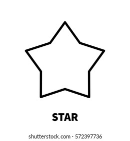 Star icon or logo in modern line style. High quality black outline pictogram for web site design and mobile apps. Vector illustration on a white background.