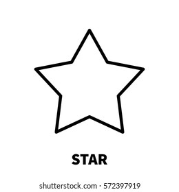 Star icon or logo in modern line style. High quality black outline pictogram for web site design and mobile apps. Vector illustration on a white background.