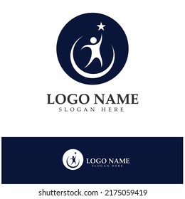 Diseño de ilustración de vector de plantilla de logotipo de icono de estrella