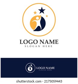 Star icon logo Template vector illustration design