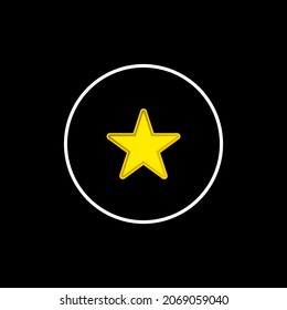 Star icon logo vector black background 