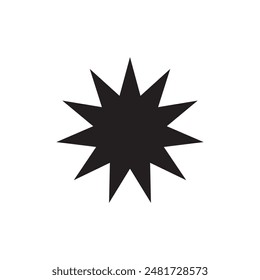 Star icon, logo. Vector illustration isolated on white background.Sparkle Star black Icon. vector illustration.