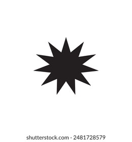Star icon, logo. Vector illustration isolated on white background.Sparkle Star black Icon. vector illustration.