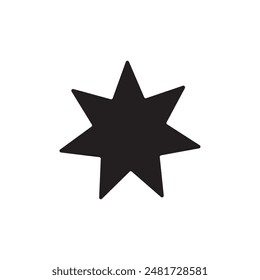 Star icon, logo. Vector illustration isolated on white background.Sparkle Star black Icon. vector illustration.