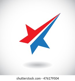 Star icon and logo. Vector illustration
