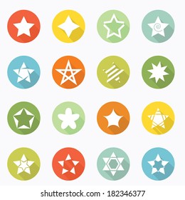 Star icon long shadow design