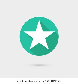 icono estrella sombra de forma plana vectorial