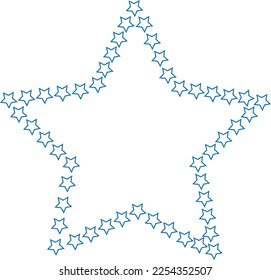 Star icon, star mark icon blue vector