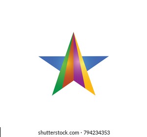 Star icon. modern star flat style. colored star icon