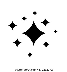 The star icon. Night and space, sparkle, cosmos symbol. Flat design. Stock - Vector illustration