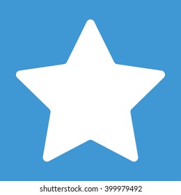 Star icon on blue background.