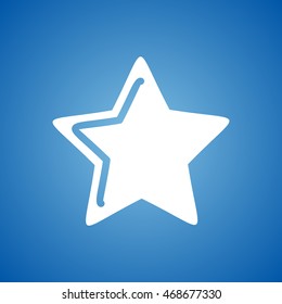 Star Icon on blue color.