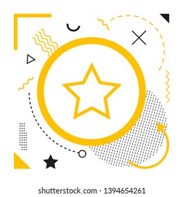 Star icon on modern background	
