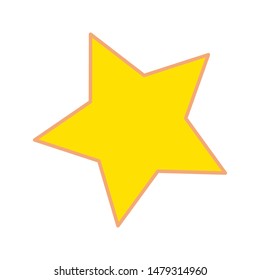 Star icon on white background. flat illustration of Star vector icon for web